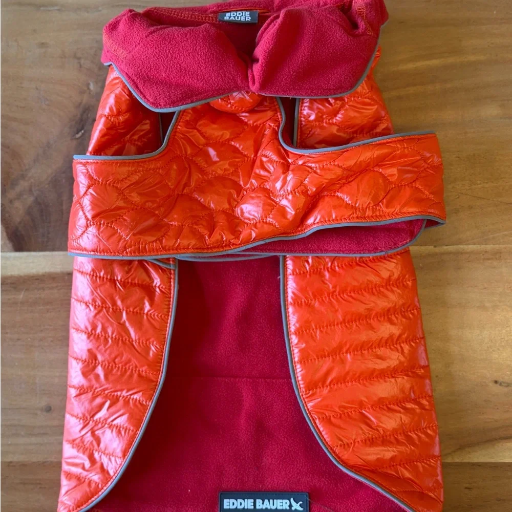Eddie Bauer Reversible Quilted Dog Puffer - Large,‎ NWOT’s